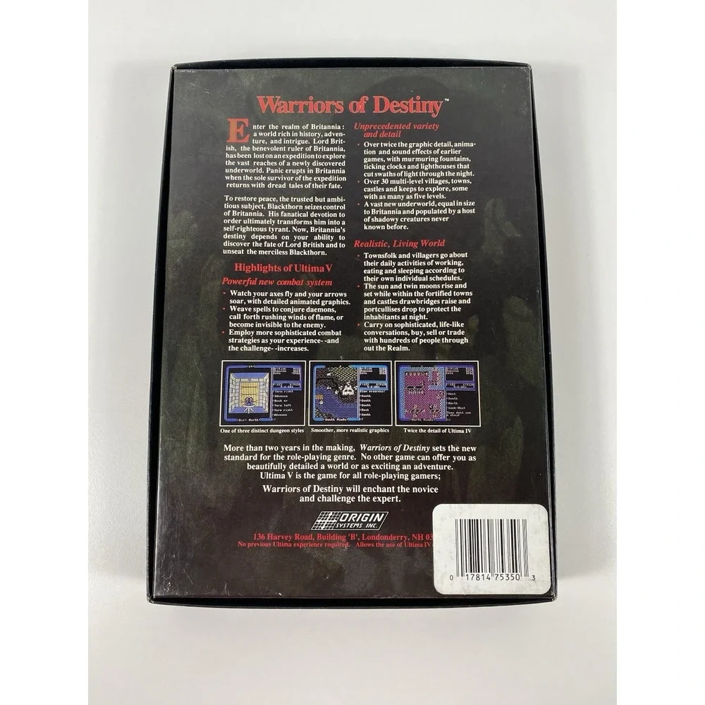 Ultima V Warriors Of Destiny - Apple II - Complete, Untested